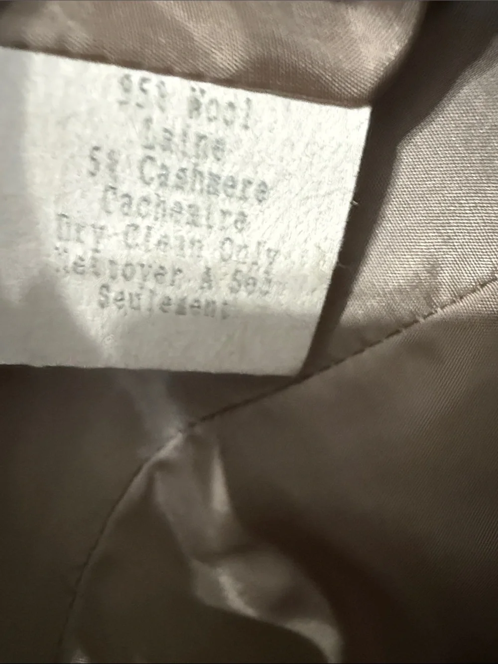Lafayette 148 New York Vintage Taupe Wool Cashmere 3-Button Blazer Jacket Sz 10